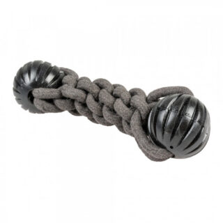 Corda ECO com 2 bolas de borracha para cão
