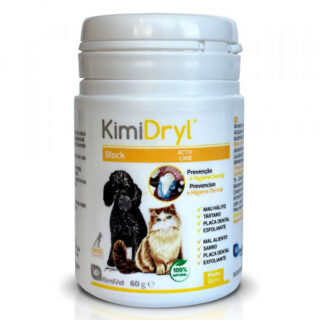 KimiDryl Block Flocos - Suplemento de higiene oral para cães e gatos